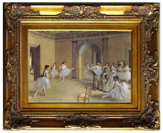 framed  Edgar Degas Dance Class at the Opera (mk09), Ta056